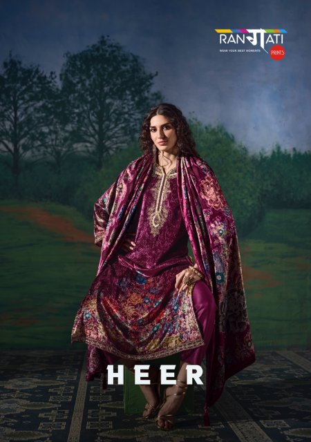 Heer By Rangati Palachi Velvet Dress Materials 